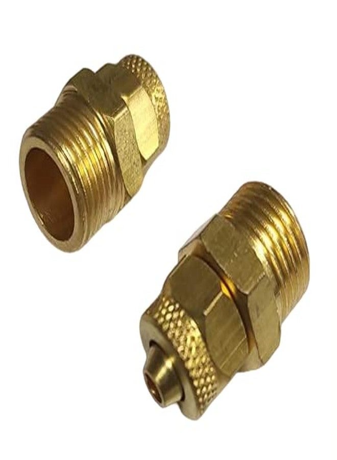 CRAFTSFY 3/8" X 8 MM brass Pneumatic Push Bras Tubing Connector Pneumati Quick Fittings 3/8" X 8 M OD Pneumatic Connector Quick brass Conector Air Fittings Size:3/8 X 8 MM (2pc) - Image 5